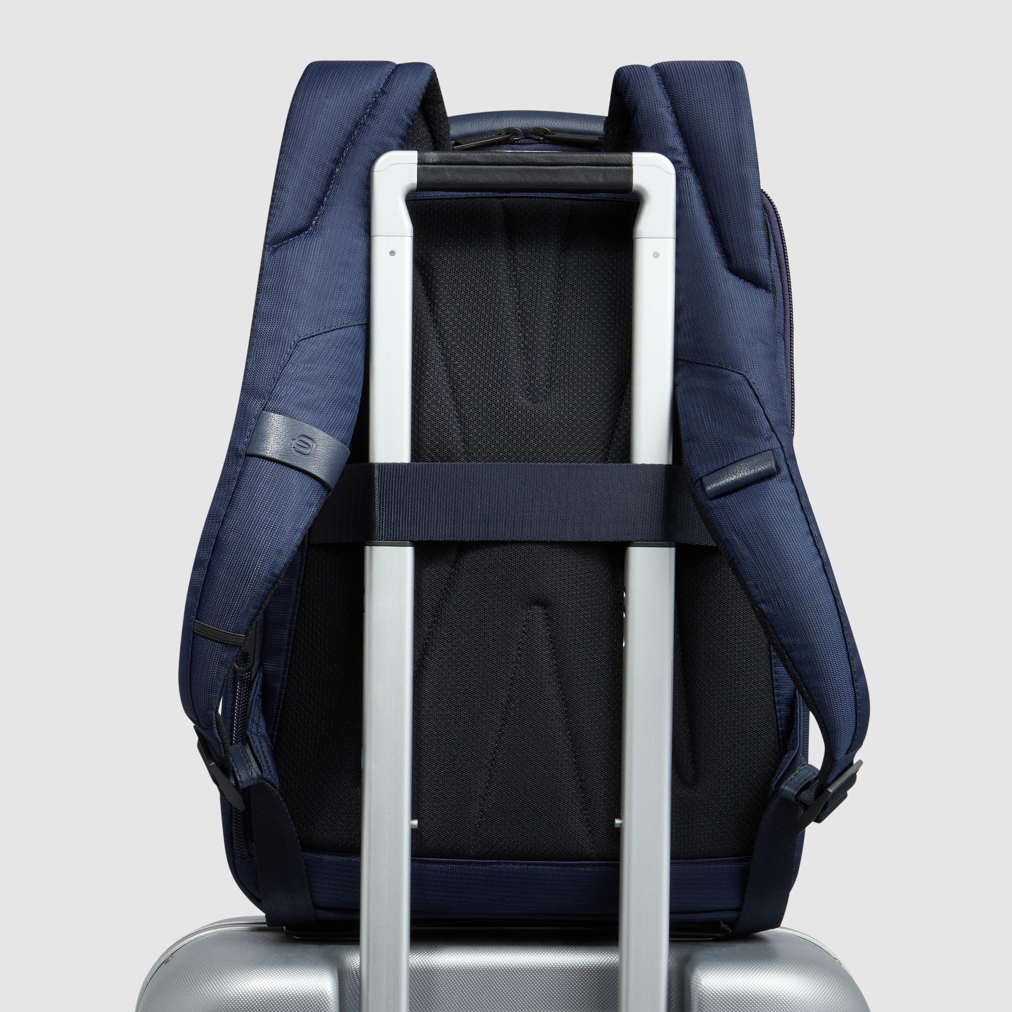 Piquadro zaino in tessuto e pelle "W138" Blu CA6822W138.BLU