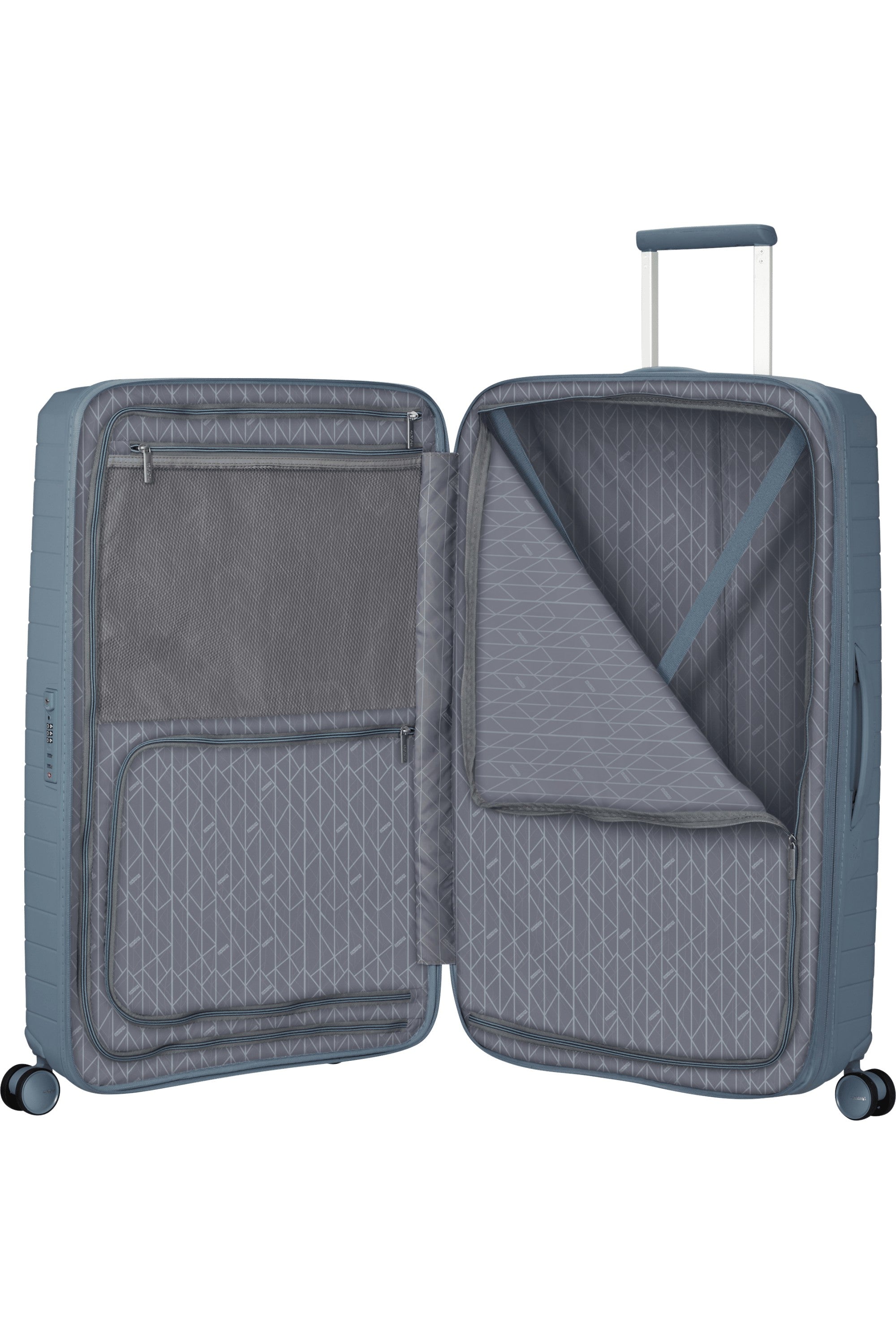 American Tourister trolley grande in polipropilene "Fastforward" Azzurro 155261.1827 STEEL BLUE
