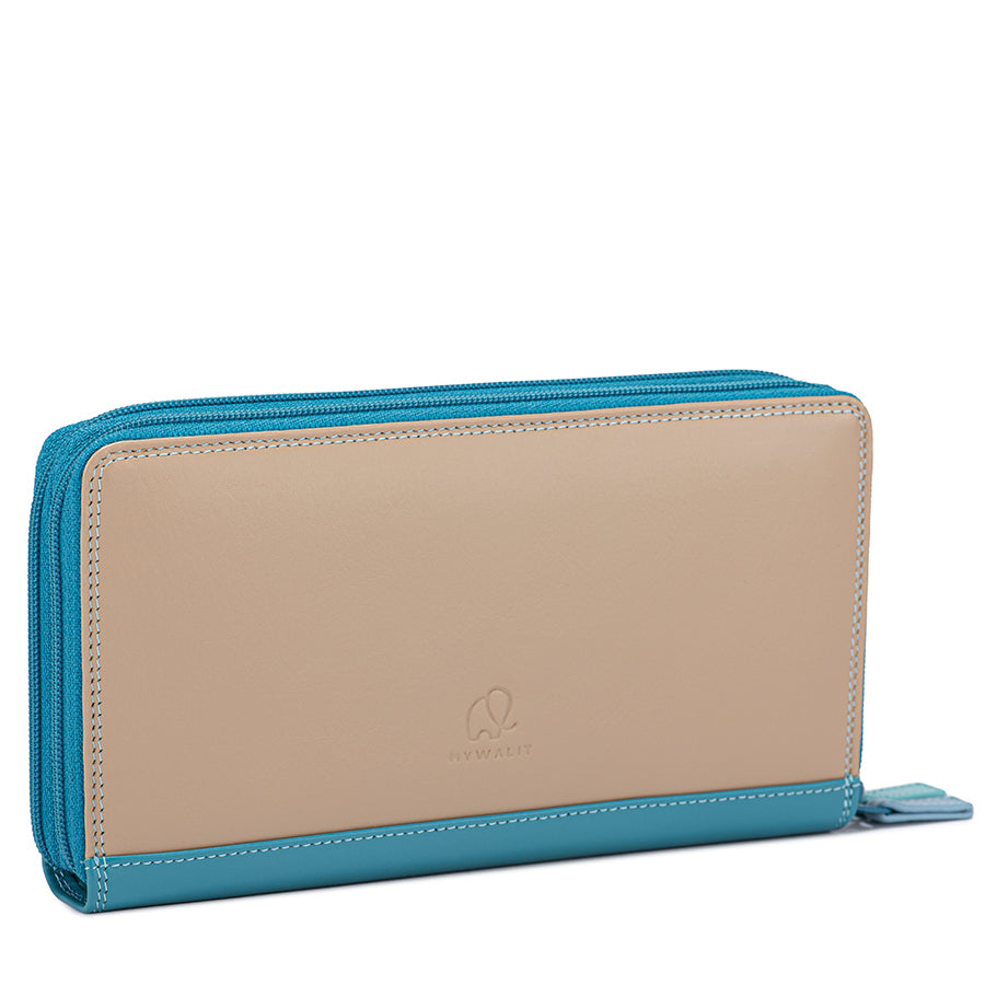Mywalit portafogli doppia zip in pelle "Classic" Multicolor 375.186 SARDINIA