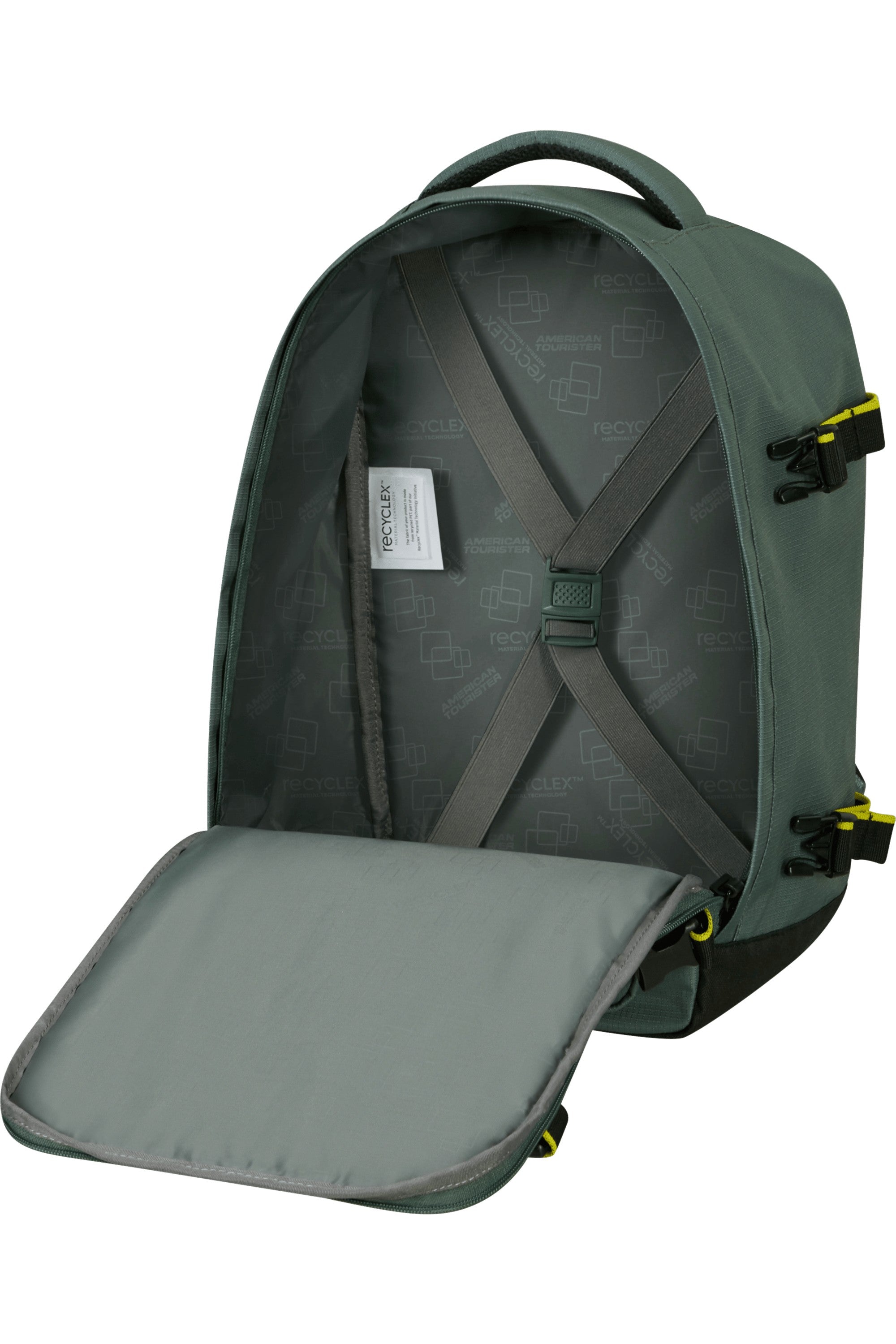 American Tourister zaino da viaggio in tessuto "Take2cabin" Verde 149174.1257 DARK FOREST