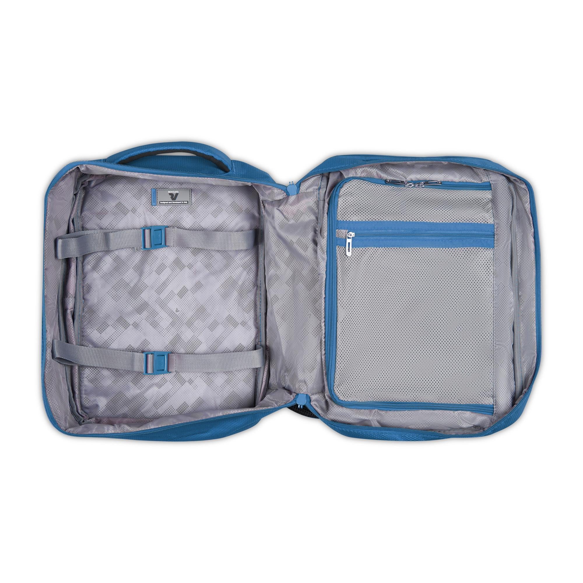 Roncato zaino in tessuto "Ironik 2 Azzurro 415336.88 DENIM
