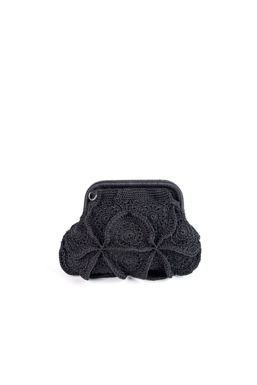 Enrico Versari pochette in tessuto "Vivian" Nero VIVIAN.BLACK