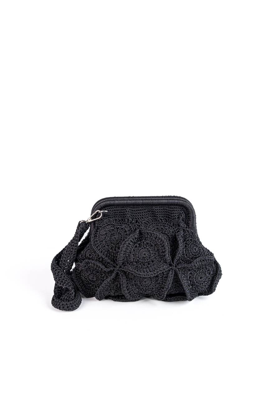 Enrico Versari pochette in tessuto "Vivian" Nero VIVIAN.BLACK