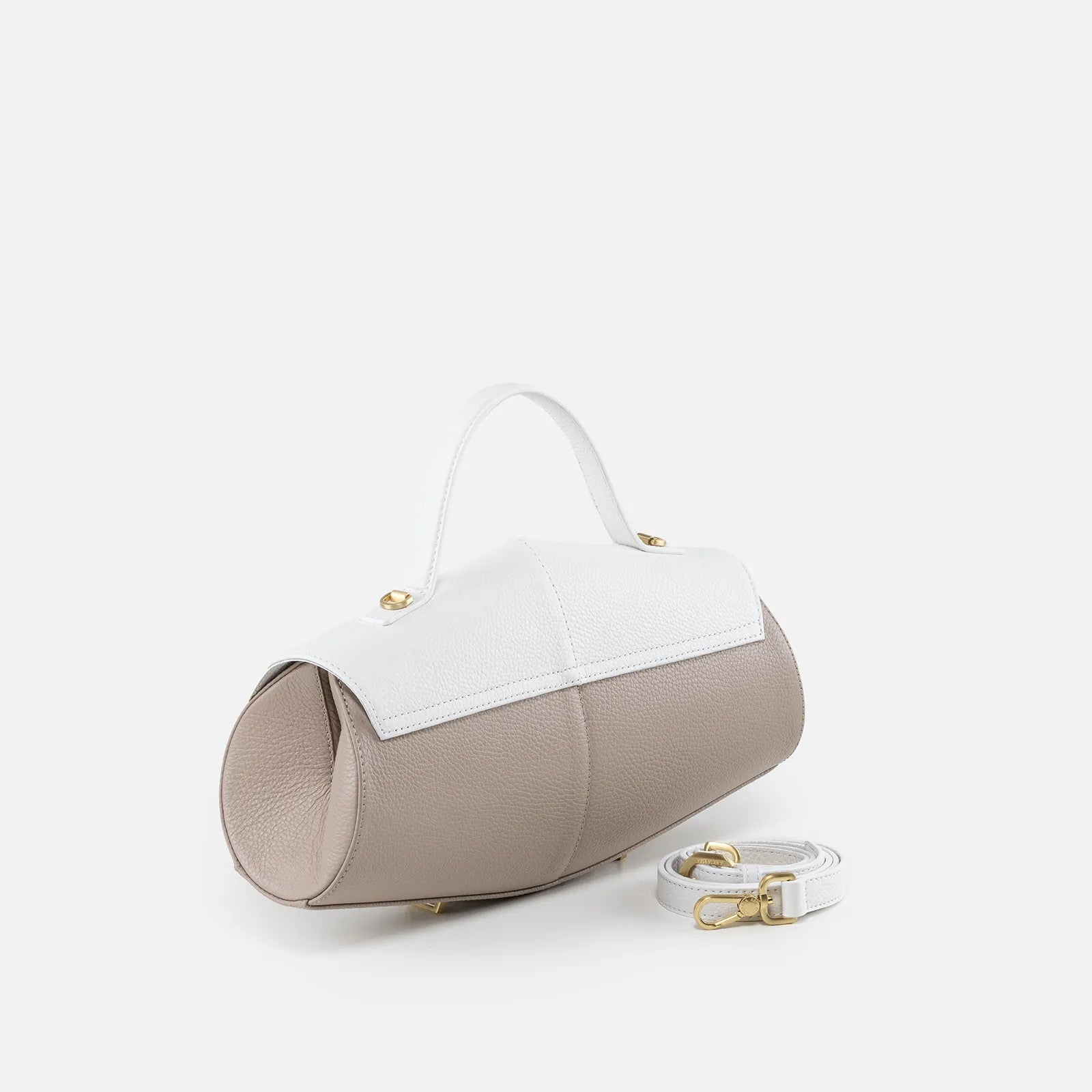 Arcadia borsa a mano in pelle "Calipso" Multicolor 4187 BIC.BIANCO/AVANO