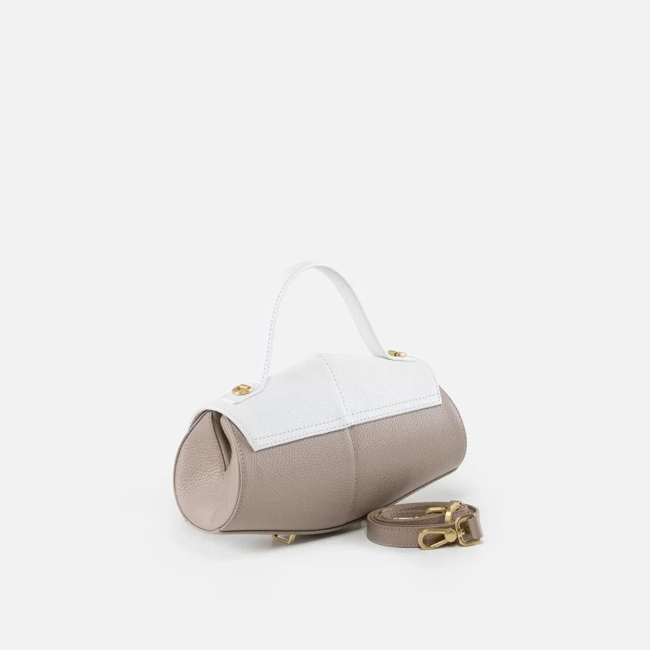 Arcadia borsa a mano in pelle "Calipso" Multicolor 4188 BIC.BIANCO/AVANO