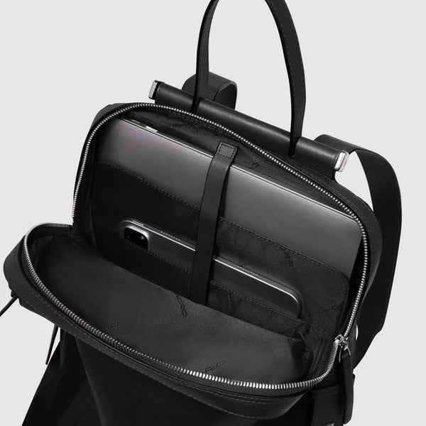 Piquadro zaino in tessuto e pelle "Lyra" Nero CA4576W92T.N