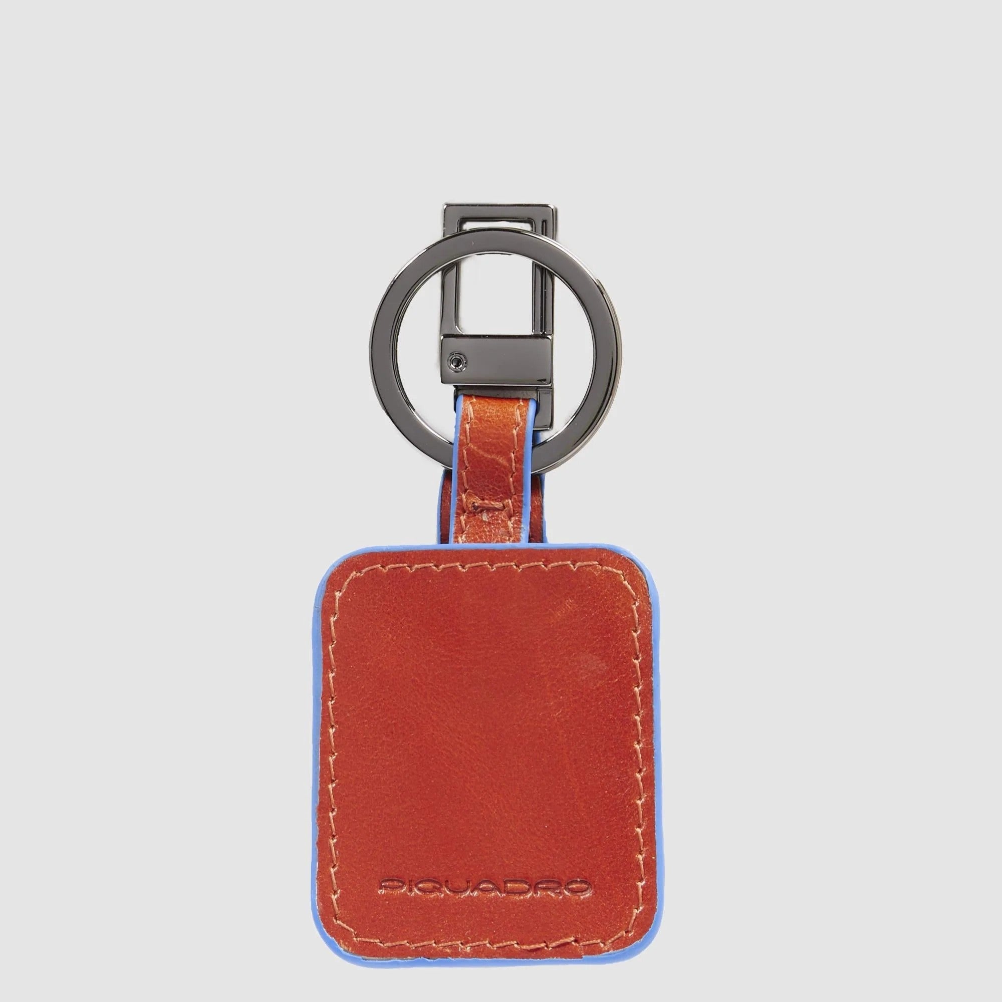 Piquadro portachiavi connequ in pelle "B2 - Blue Square" Arancione AC3954B2.CU4
