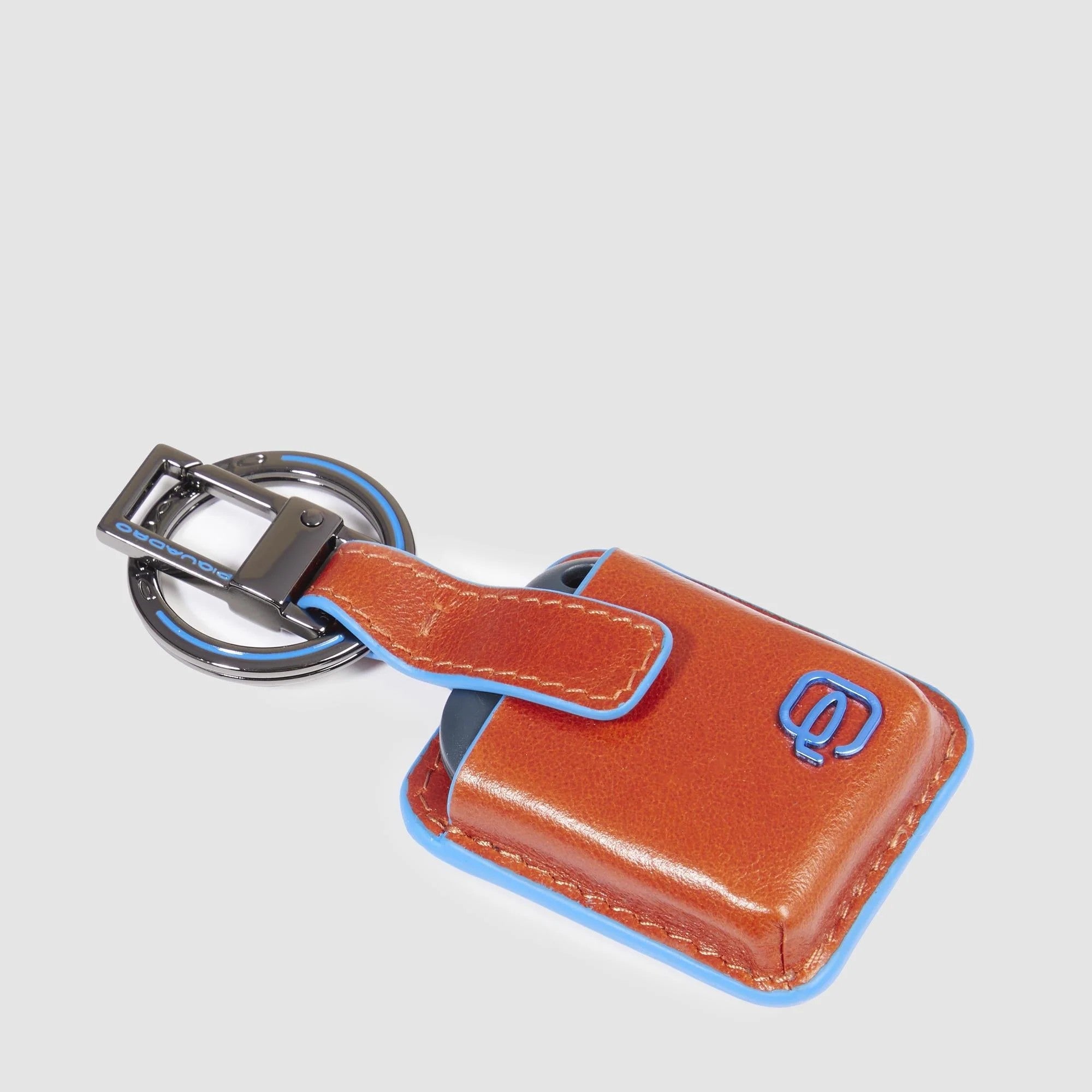 Piquadro portachiavi connequ in pelle "B2 - Blue Square" Arancione AC3954B2.CU4