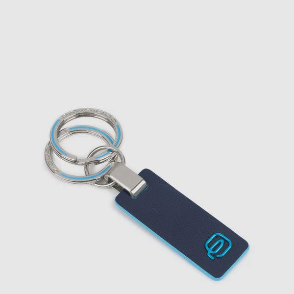Piquadro portachiavi ciondolo in pelle "Blue Square" PC3755B2.BLU2