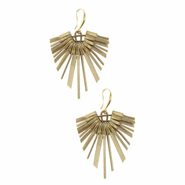 TSOUKALA orecchini in tessuto "Kite" Oro KITE.EK-XA GOLD KHAKI