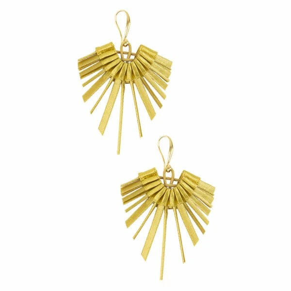 TSOUKALA orecchini in tessuto "Kite" Giallo KITE.EK-GO GOLD