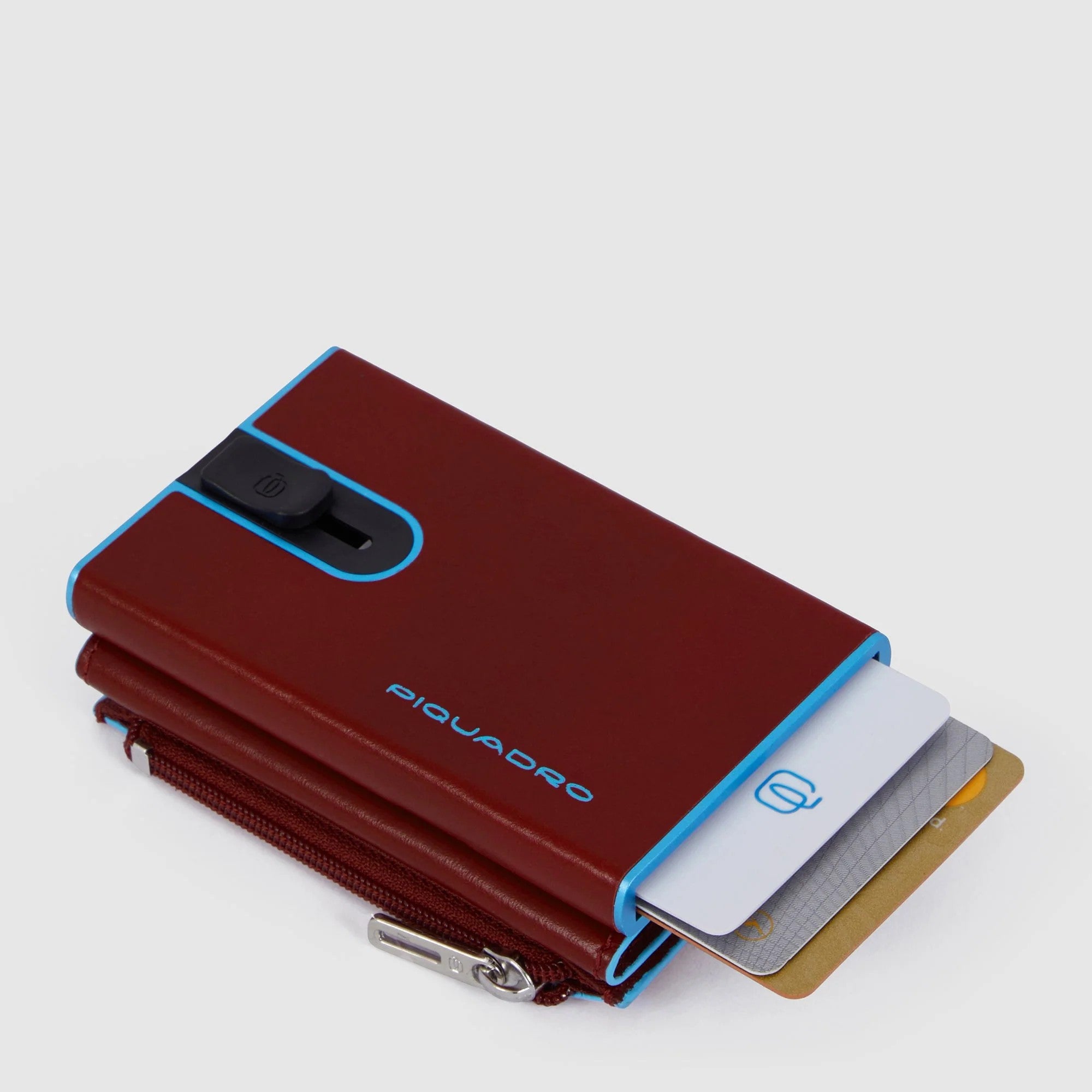 Piquadro porta carte di credito in metallo e pelle "Black Square" Arancione PP5585B2BLR.CU4
