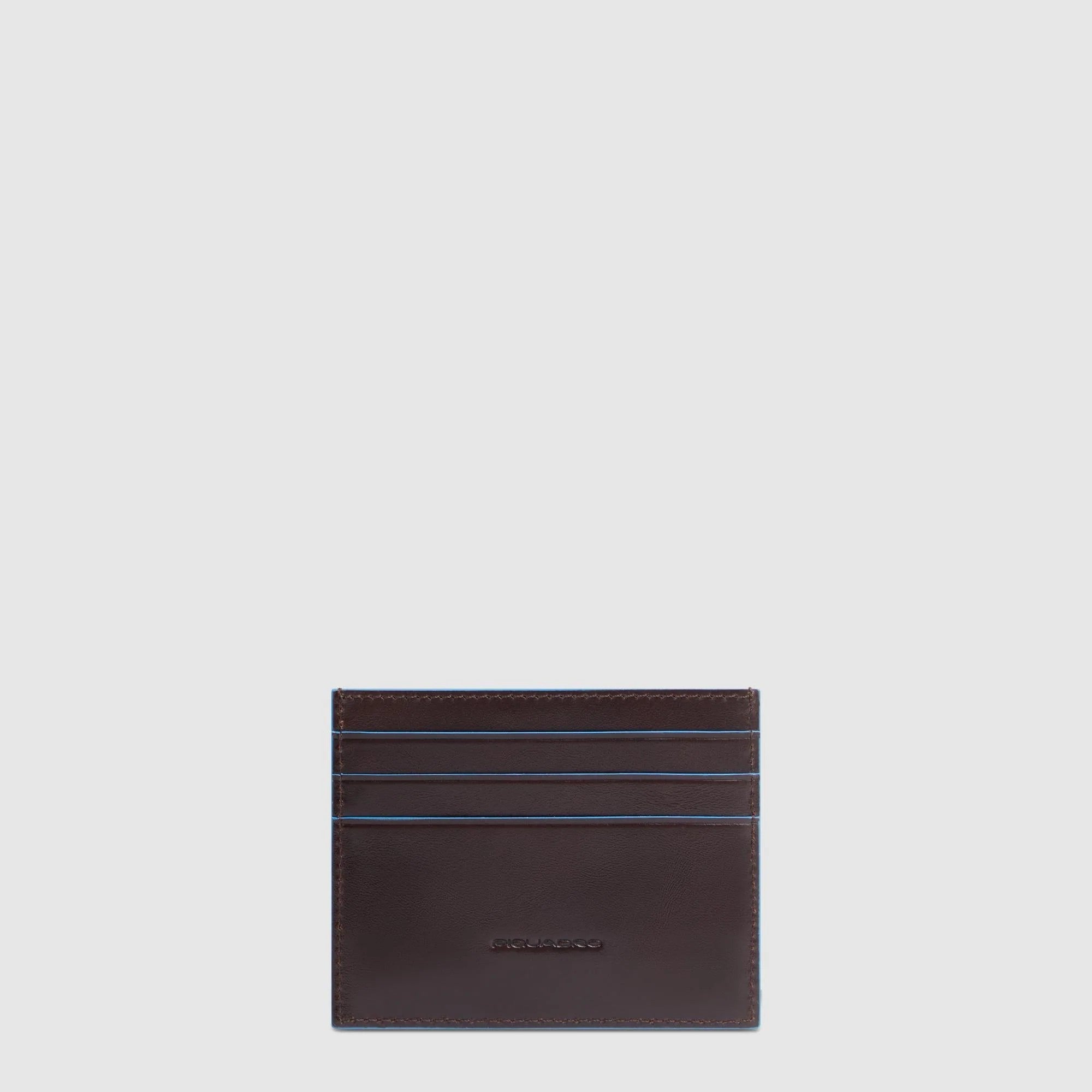 Piquadro porta carte di credito in pelle "Blue Square" Marrone PP6855B2R.MO
