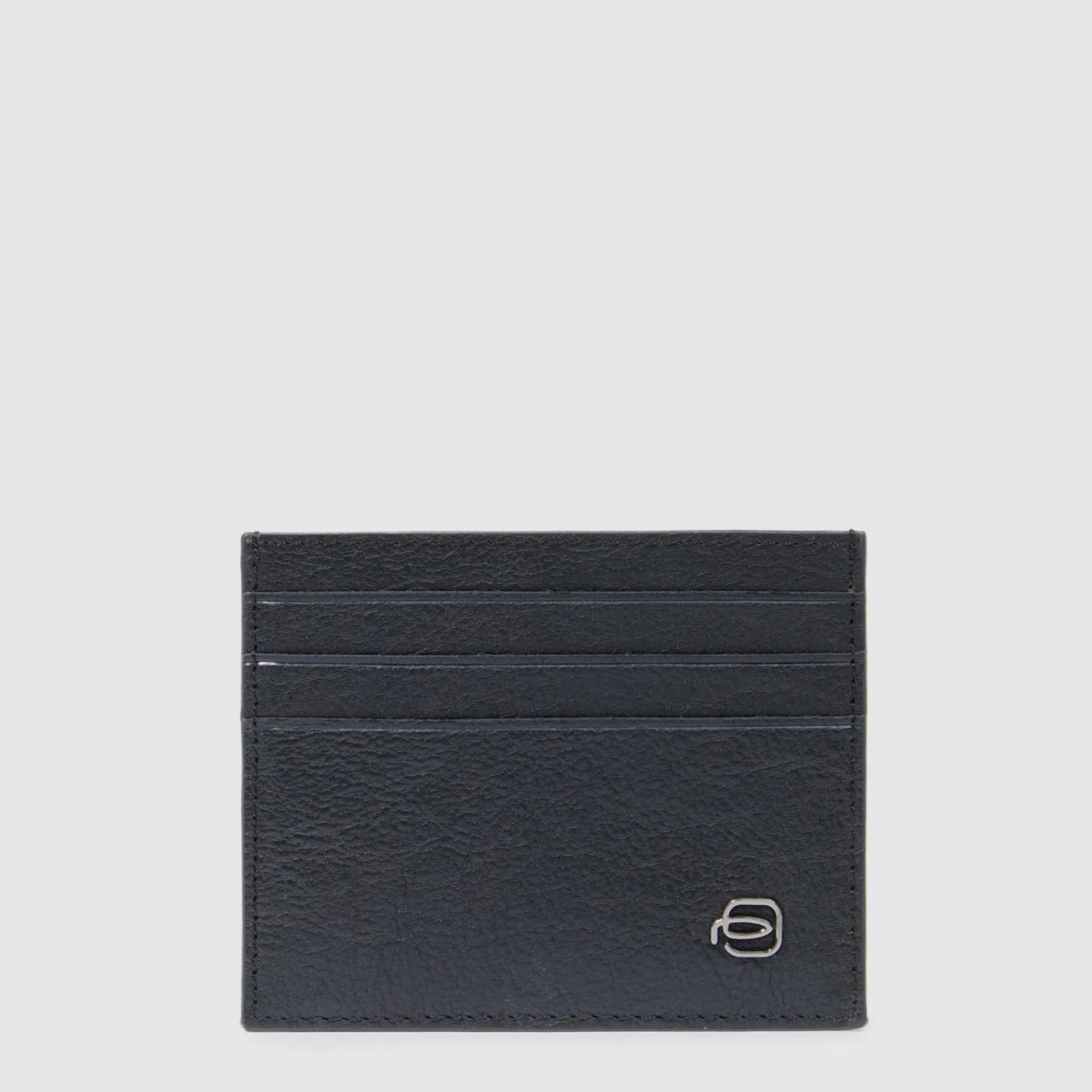 Piquadro porta carte di credito in pelle "Black Square" Nero PP6855B3R.N