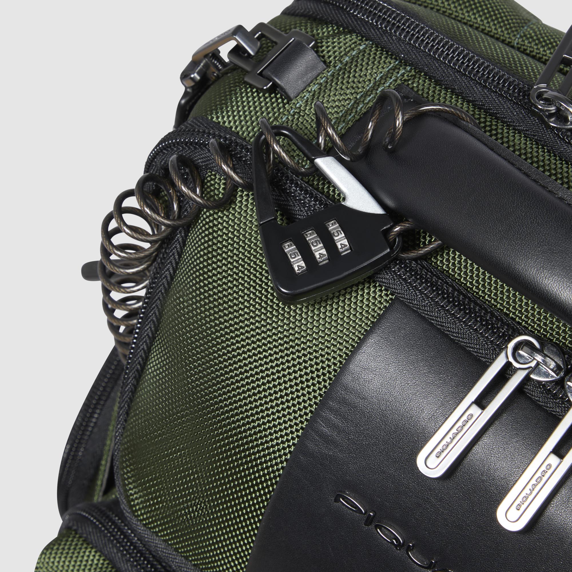 Piquadro zaino in tessuto e pelle "Brief 2" Verde CA5477BR2.VE2