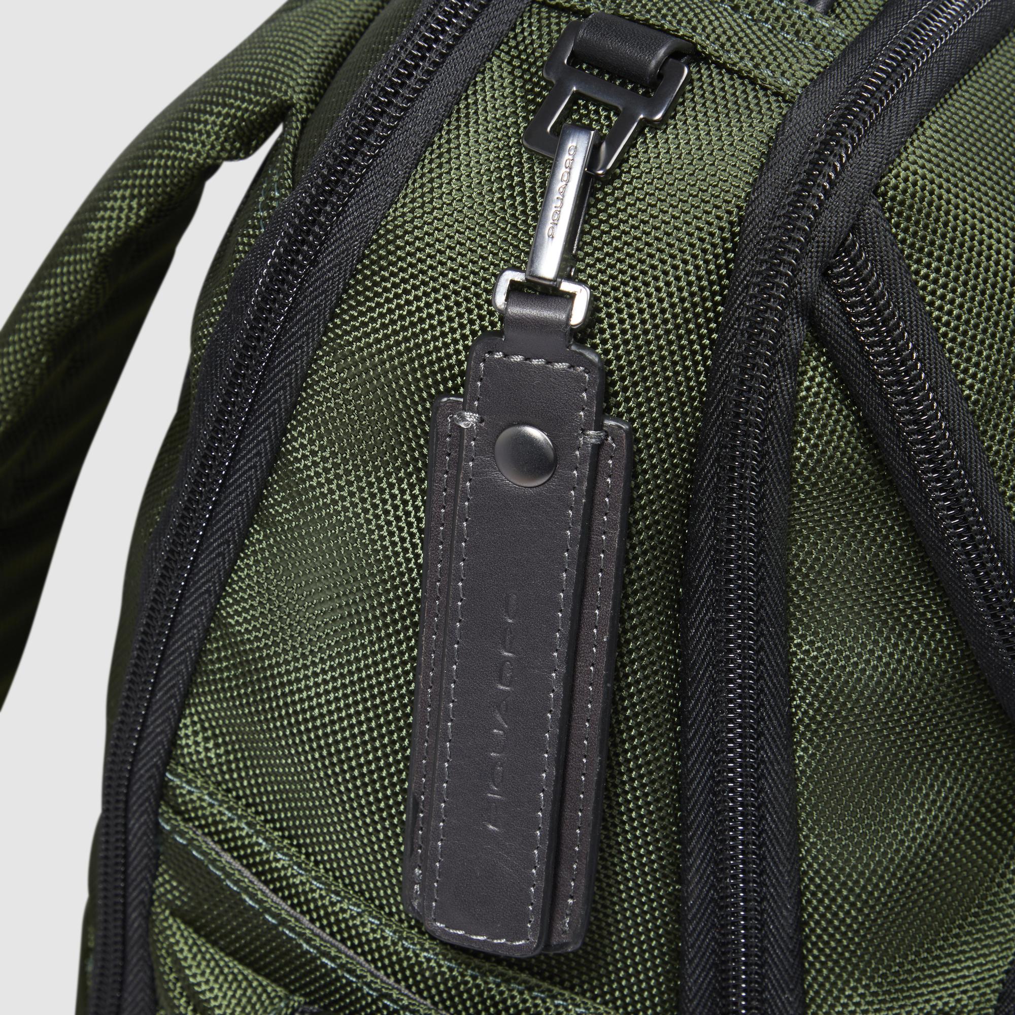 Piquadro zaino in tessuto e pelle "Brief 2" Verde CA5477BR2.VE2