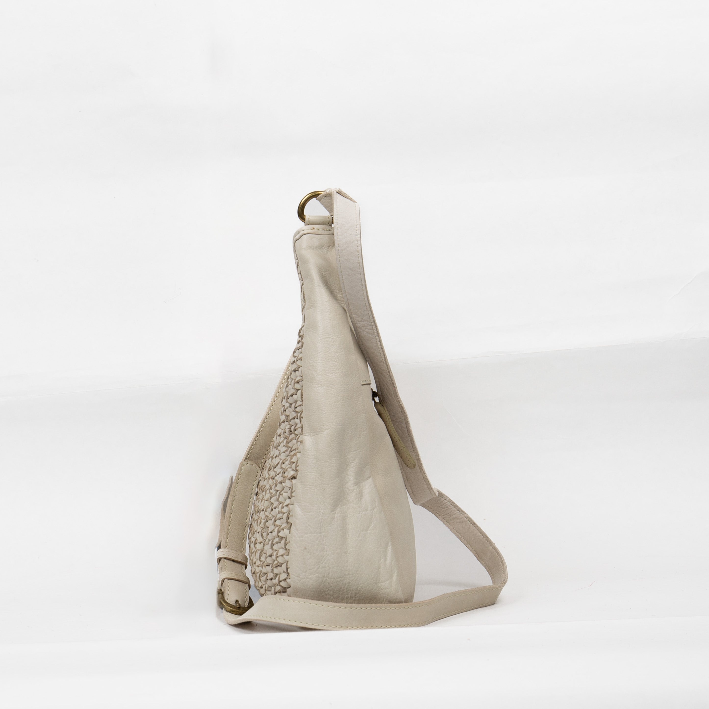REHARD borsa a tracolla in pelle "Weave" Avorio BS8907.052 SAND