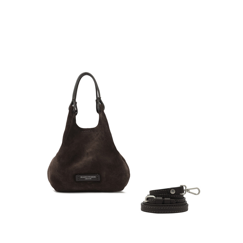 Gianni Chiarini borsa a mano in camoscio "Dua" Marrone BS9778 CM-PL.974 MOKA