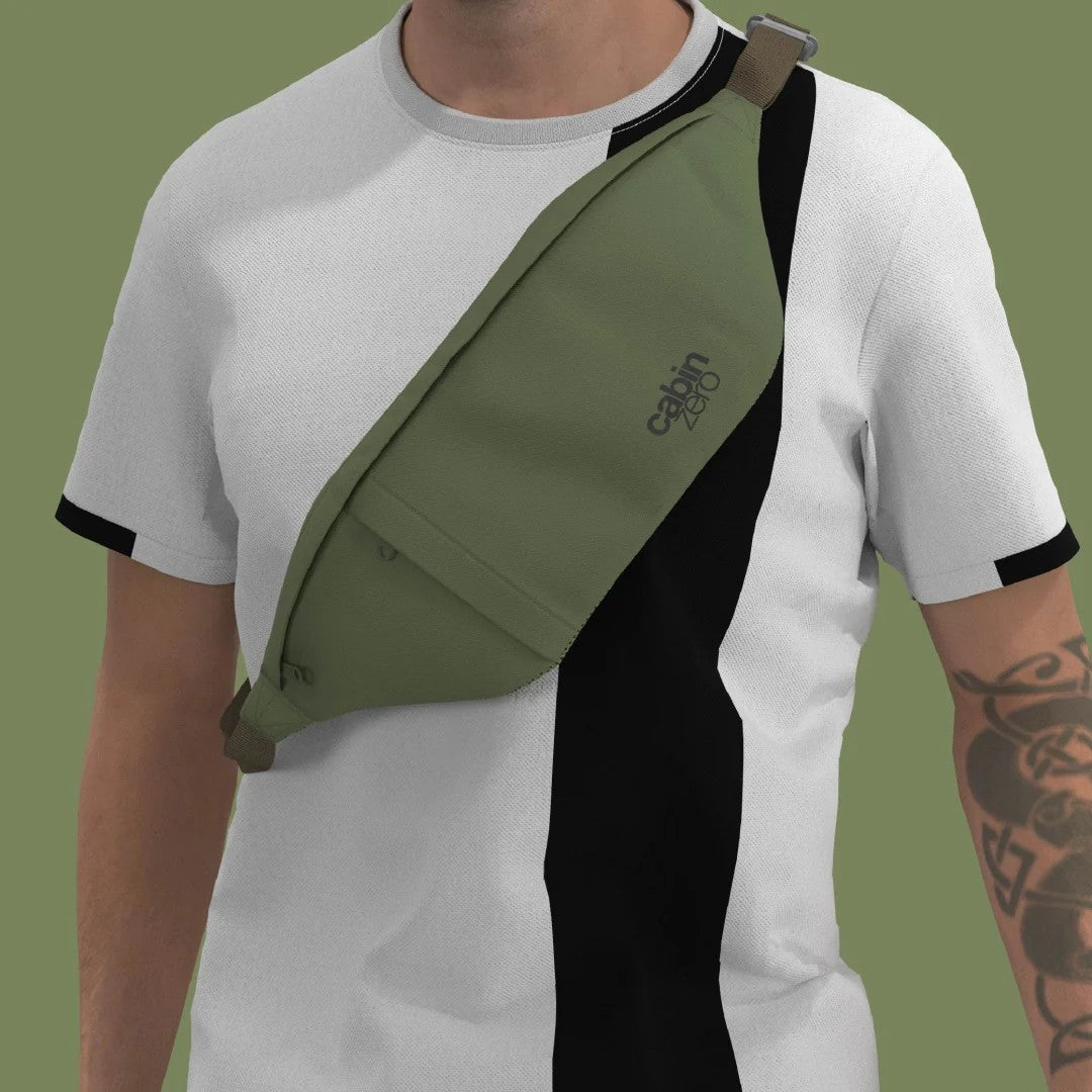 Cabin Zero marsupio in tessuto "Hip Pack" Verde CZ20.1802 GEORGIAN KHAKI