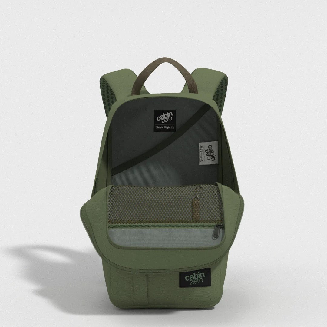 Cabin Zero zaino da viaggio in tessuto "Flight" Verde CZ23.1802 GEORGIAN KHAKI