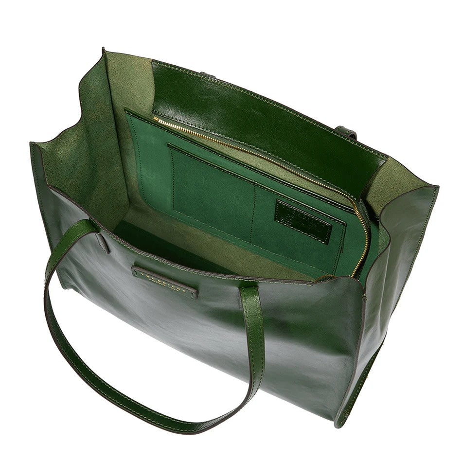 The Bridge borsa shopping in pelle "Mirra" Verde 04131401.I2 TIROLO