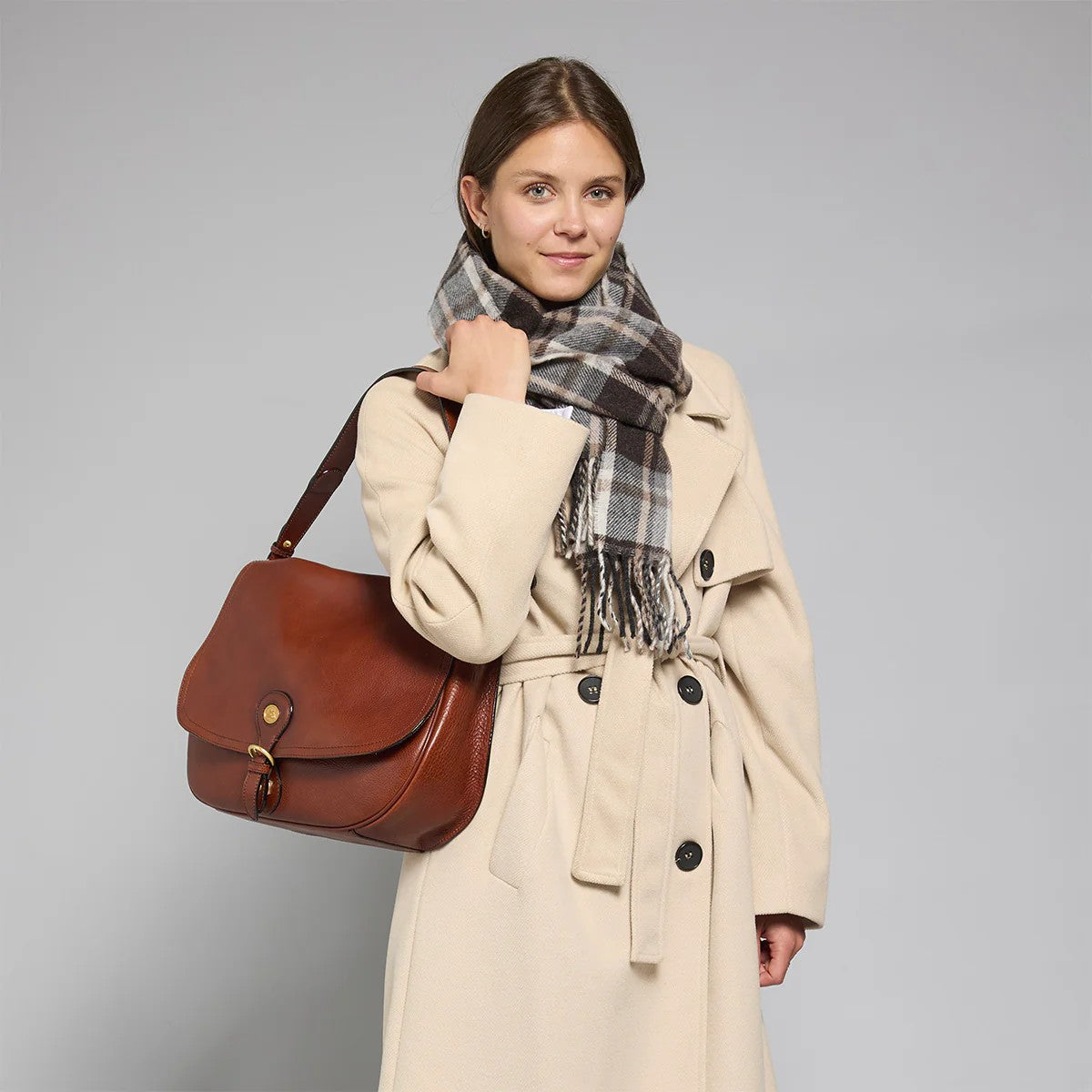 The Bridge borsa a spalla in pelle "Isadora" Marrone 045335D3.14