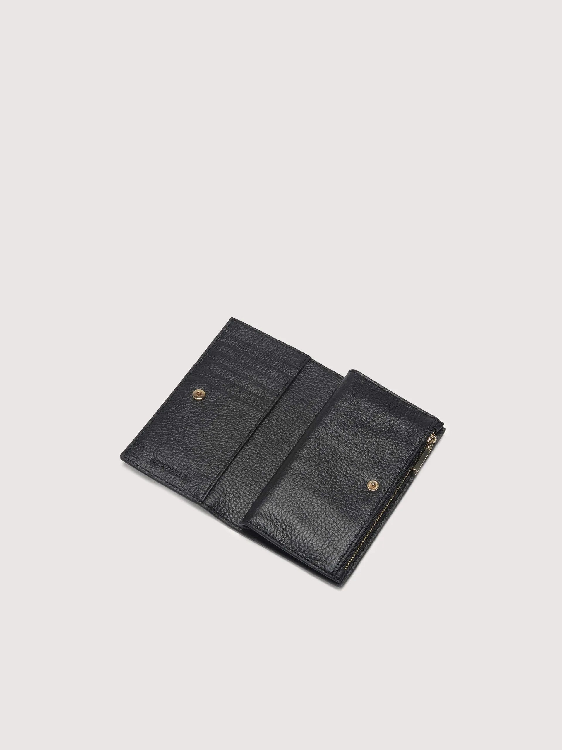 Coccinelle portafogli in pelle "Metallic Soft" Nero E2MW511F101.001 NOIR