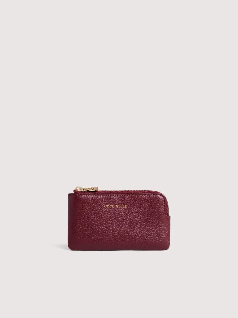 Coccinelle portachiavi a bustina in pelle "C-Me Softy" Bordeaux E2TBM193101.R52 RIBES