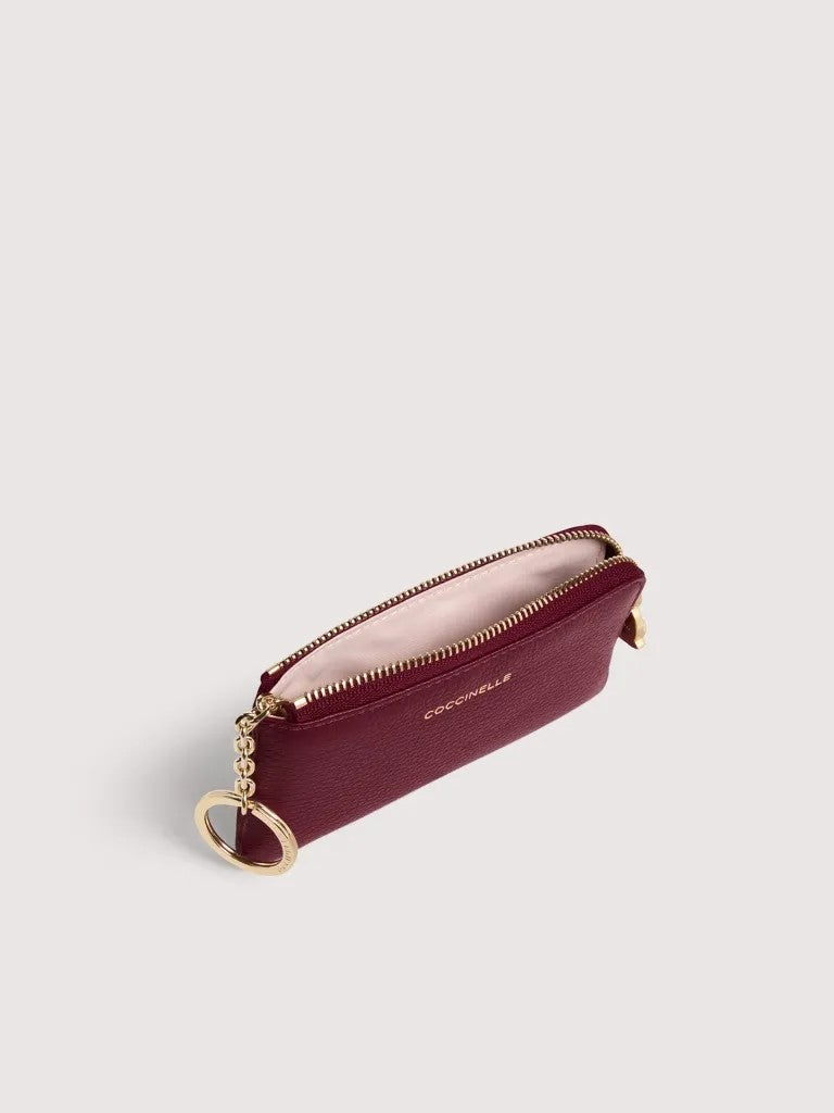 Coccinelle portachiavi a bustina in pelle "C-Me Softy" Bordeaux E2TBM193101.R52 RIBES
