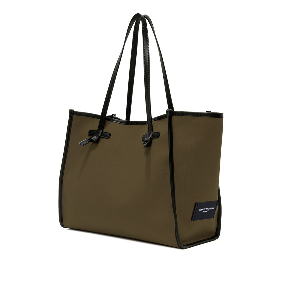 Gianni Chiarini borsa shopping in tessuto e pelle" Marcella" Verde BS6850COMMCNV-SE.10374 MILITAR
