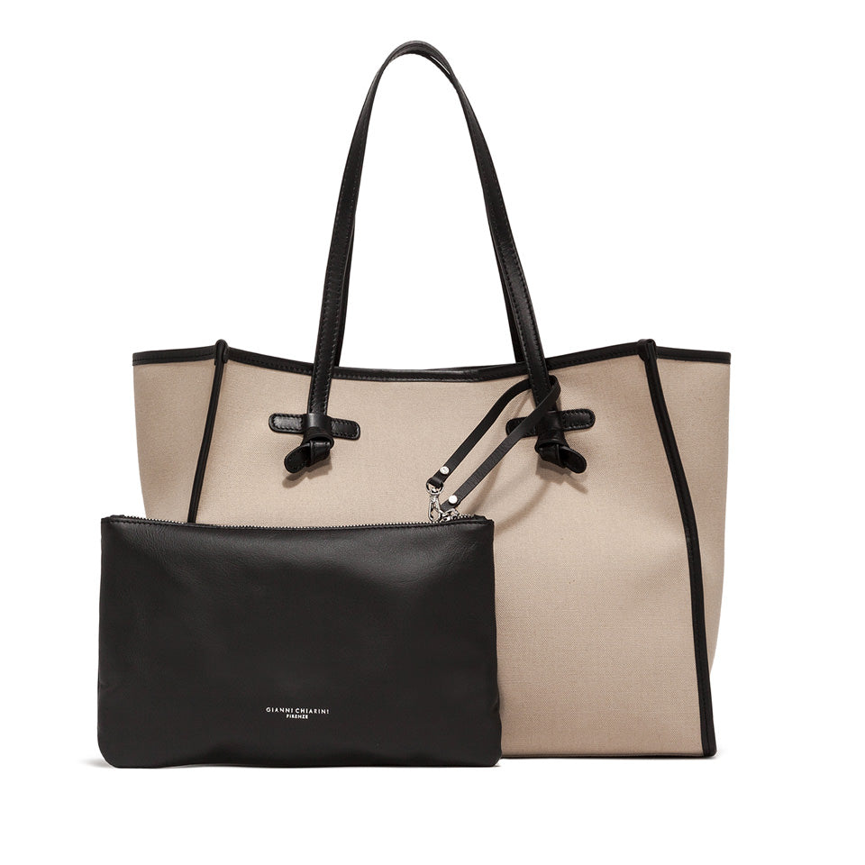 Gianni Chiarini borsa shopping in tessuto e pelle" Marcella" Beige BS6850COMMCNV-SE.10508 CORDA-M