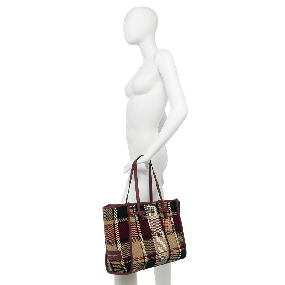 Gianni Chiarini borsa shopping in tessuto e pelle "Marcella" Multicolor BS6850COMM BLMR.11569 VAR BORD