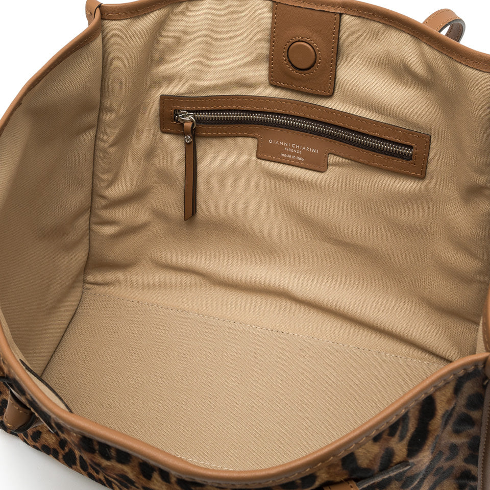 Gianni Chiarini borsa shopping in pelle e camoscio "Marcella" Beige BS12120LINX.064 NATURALE