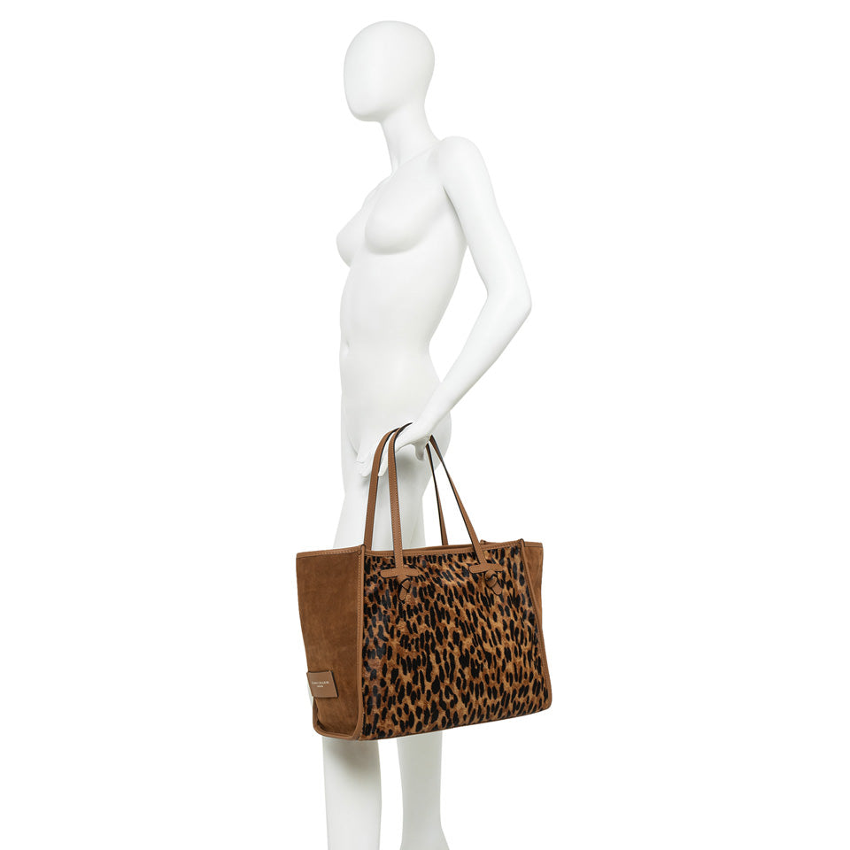 Gianni Chiarini borsa shopping in pelle e camoscio "Marcella" Beige BS12120LINX.064 NATURALE