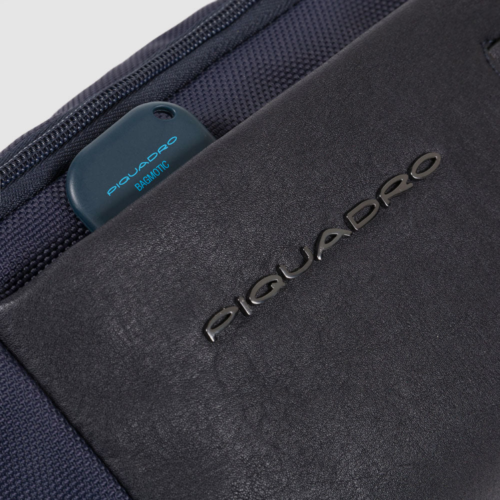 Piquadro marsupio in tessuto e pelle "Brief 2 Blu CA2174BR2.BLU