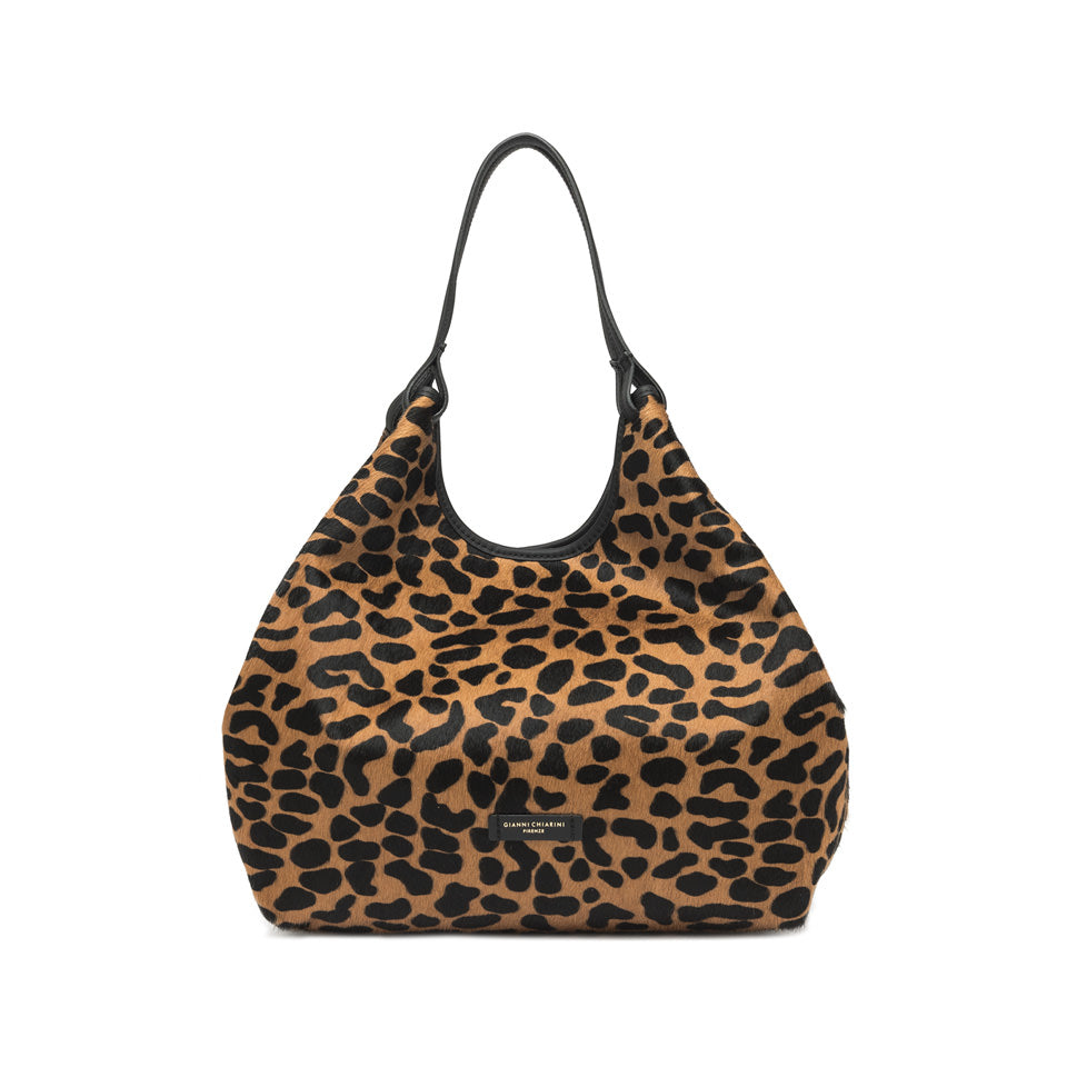 Gianni Chiarini borsa shopping in cavallino "Dua" Animalier BS11112 CAV-PL.11865 LEO-NERO