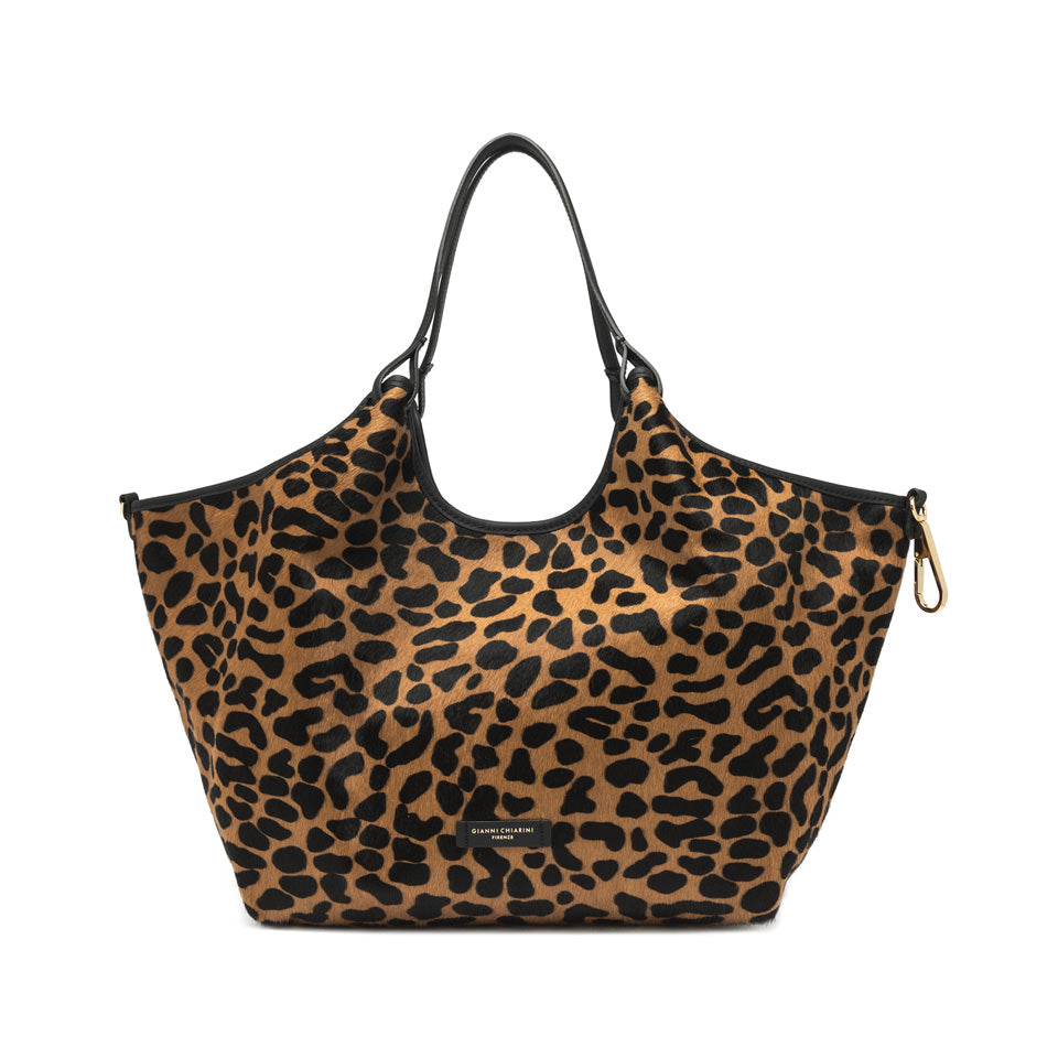 Gianni Chiarini borsa shopping in cavallino "Dua" Animalier BS11112 CAV-PL.11865 LEO-NERO