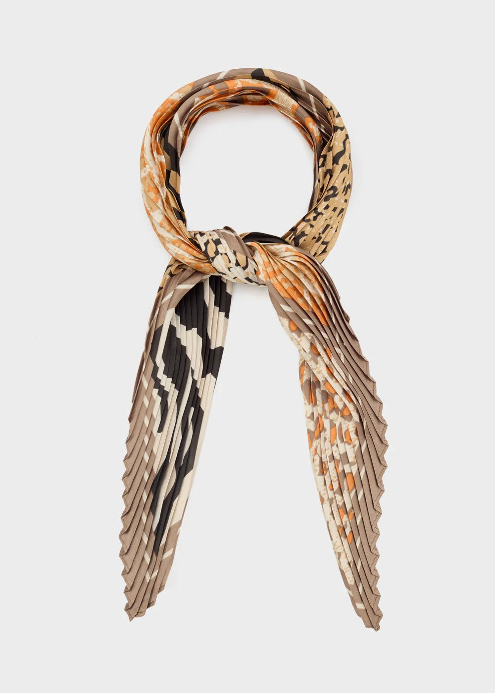 Nalì foulard in poliestere "Animalier Mix" Multicolor BOSC0162.MARRONE