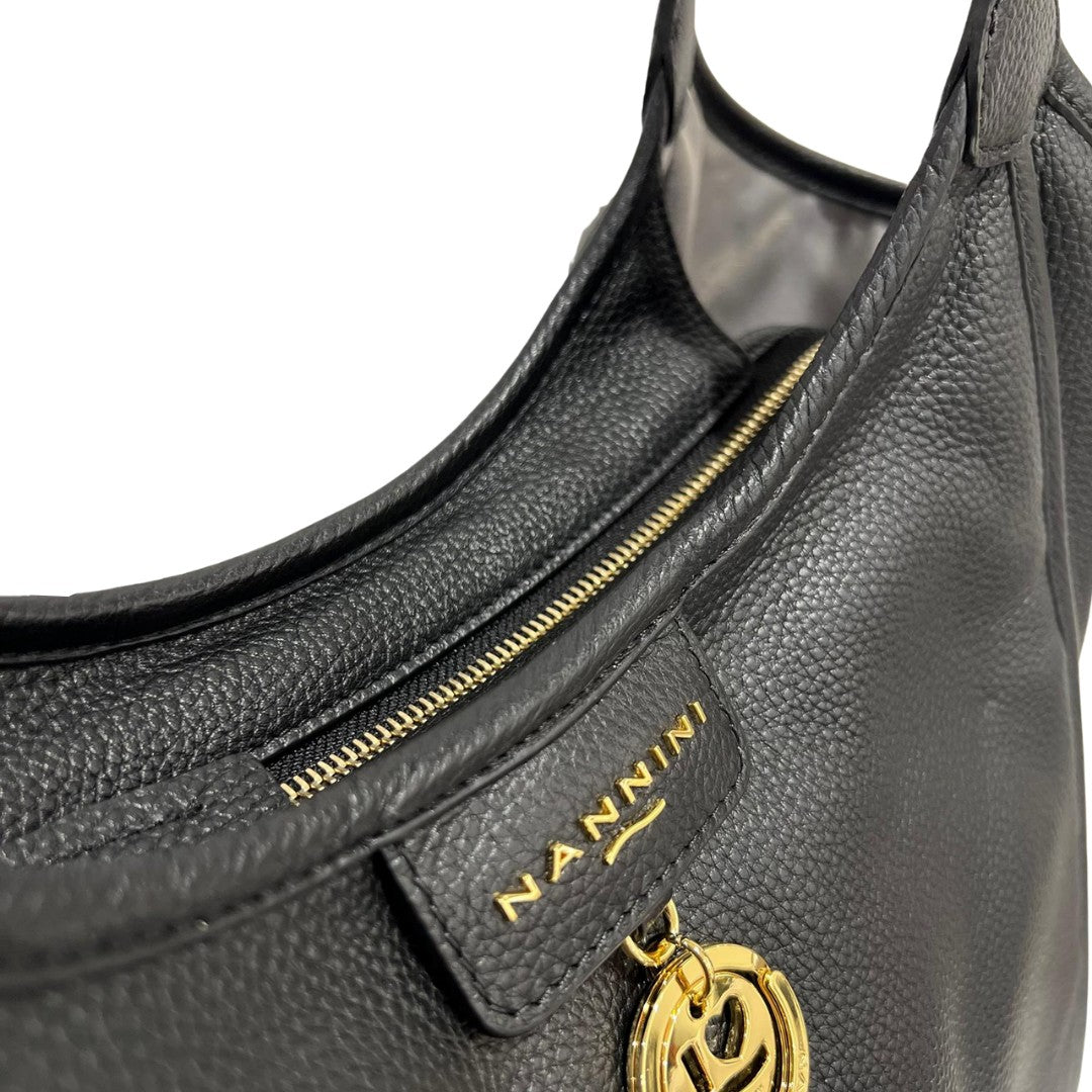 Nannini borsa shopping in pelle "Siria" Nero 19035-8.NERO