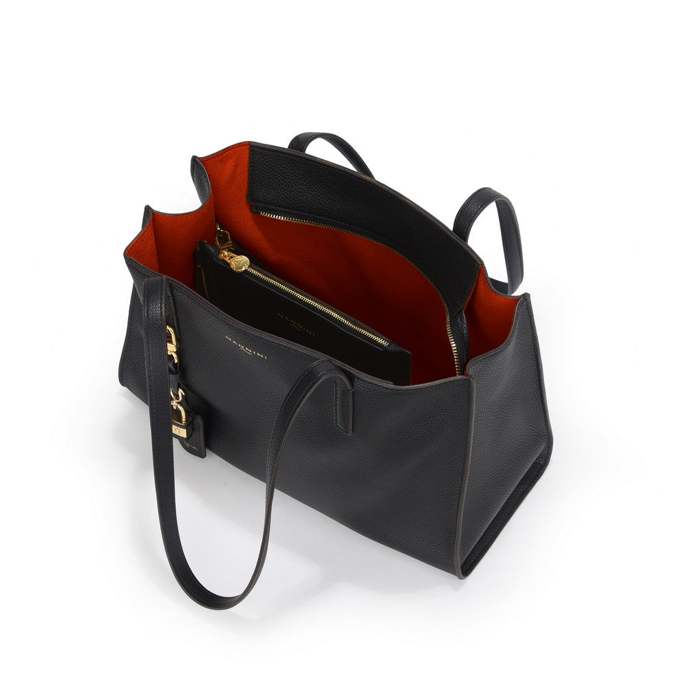 Nannini borsa shopping in pelle "Helga-M" Nero 18720.NERO