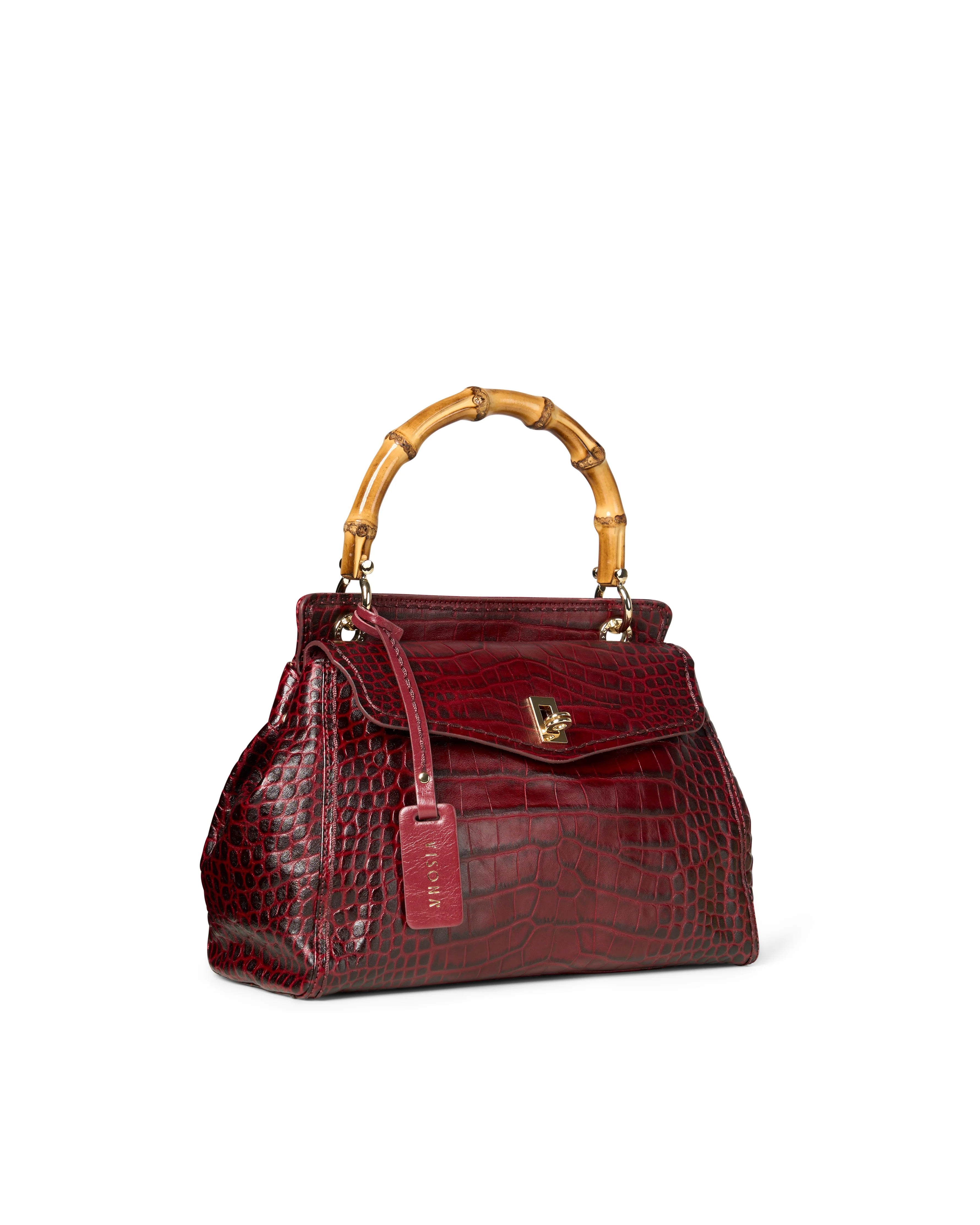 Visonà borsa a mano in pelle "Miami" Bordeaux 25671.CHIANTI