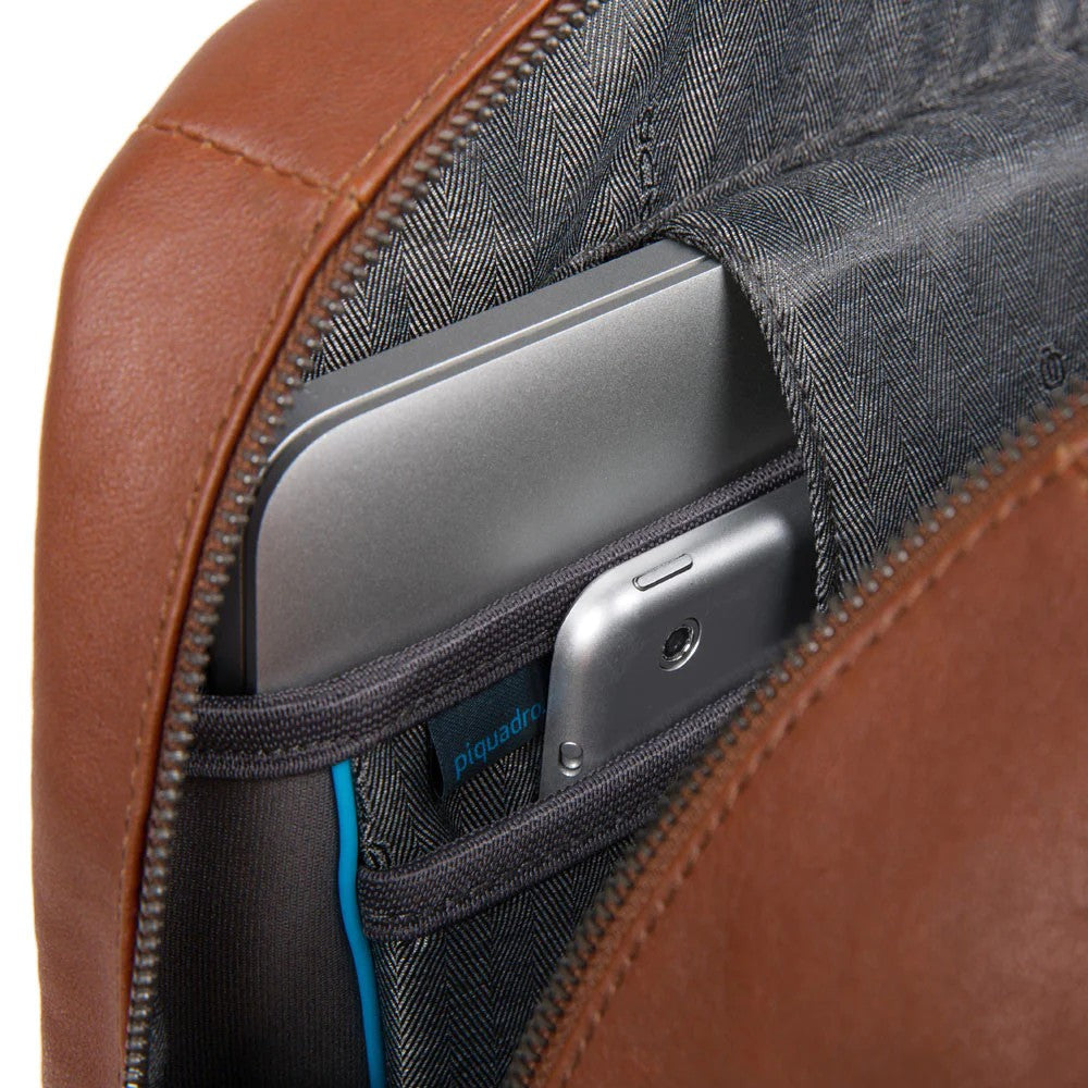 Piquadro zaino in pelle "B3 - Black Square" Marrone CA4762B3.TM
