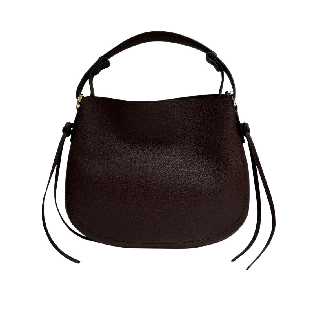 Loristella borsa a spalla in pelle "Carola" Marrone 3033.CIOCCOLATO
