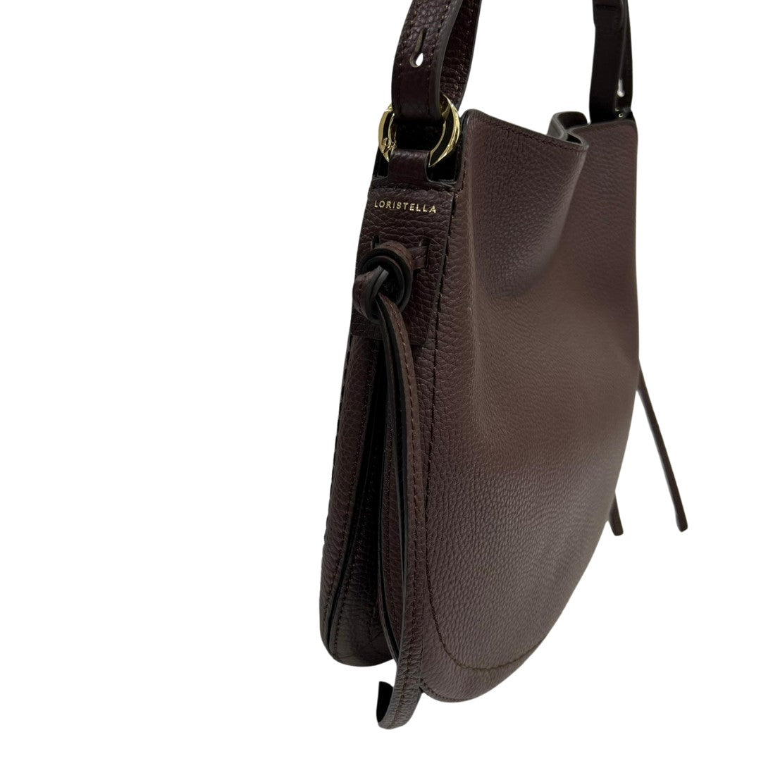 Loristella borsa a spalla in pelle "Carola" Marrone 3033.CIOCCOLATO