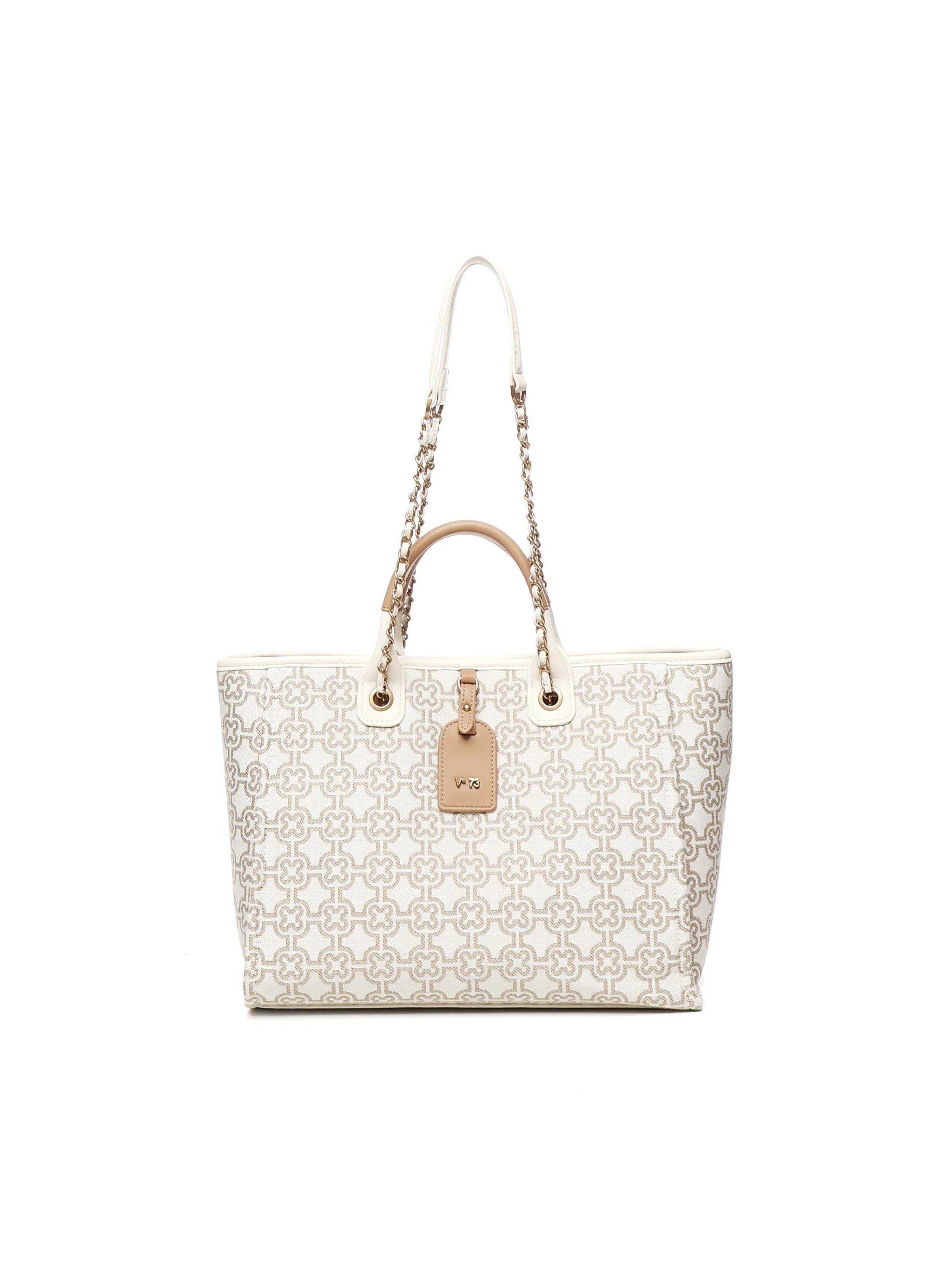V73 borsa shopping in ecopelle "Harriet" Multicolor 73BS8G201.BEIGE MULTI