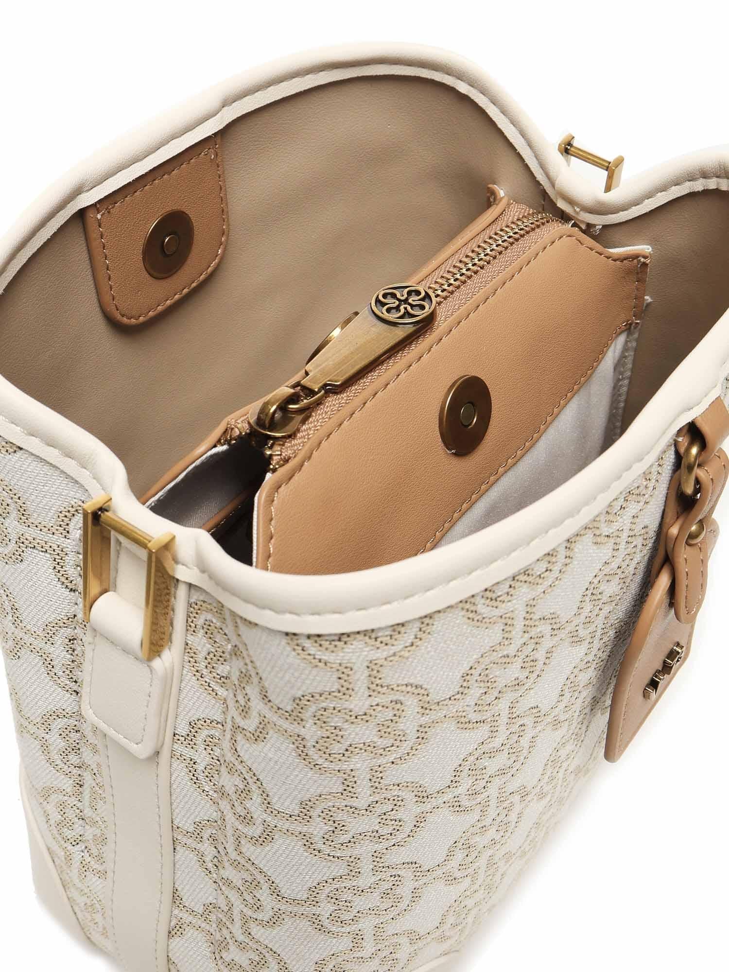 V73 borsa secchiello in ecopelle "Harriet" Multicolor 73BS8G202.BEIGE MULTI