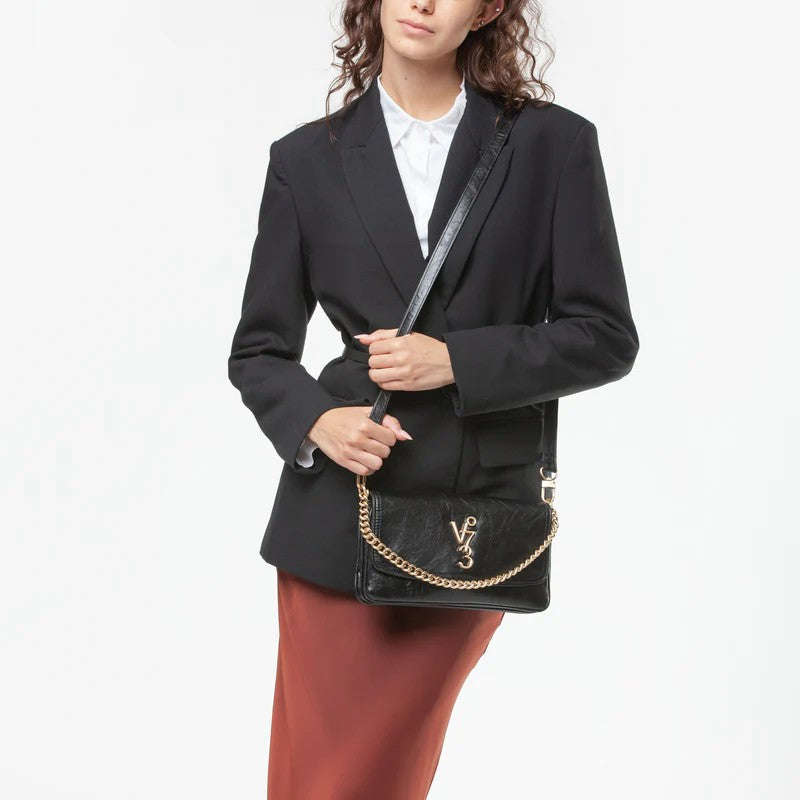 V73 borsa a spalla in ecopelle "Louise" Nero 73BS9D303.NERO