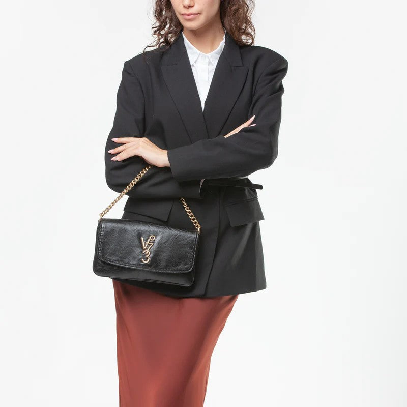 V73 borsa a spalla in ecopelle "Louise" Nero 73BS9D303.NERO