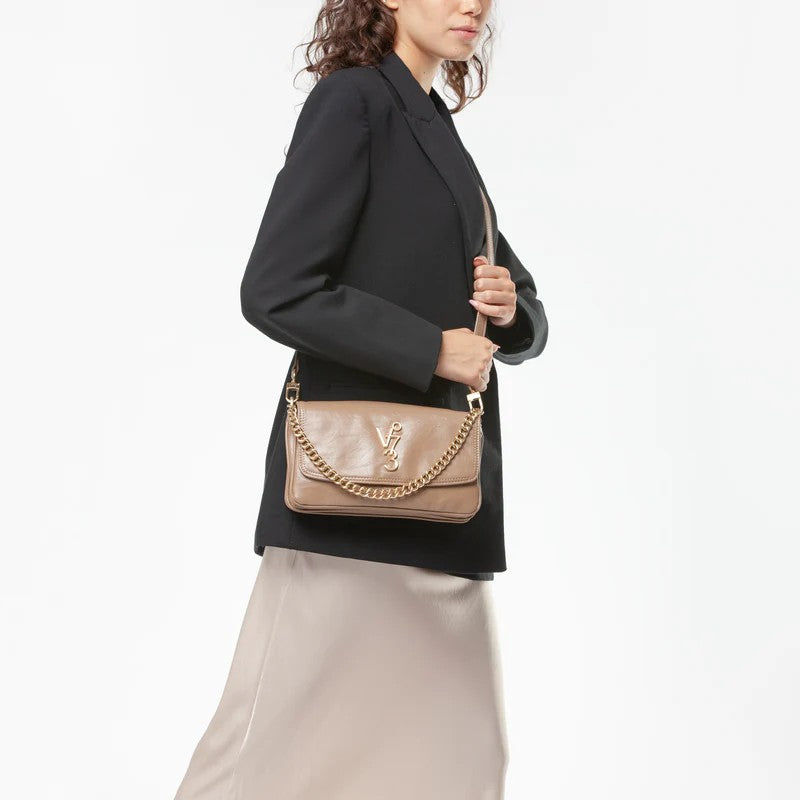 V73 borsa a spalla in ecopelle "Louise" Tortora 73BS9D303.TAUPE