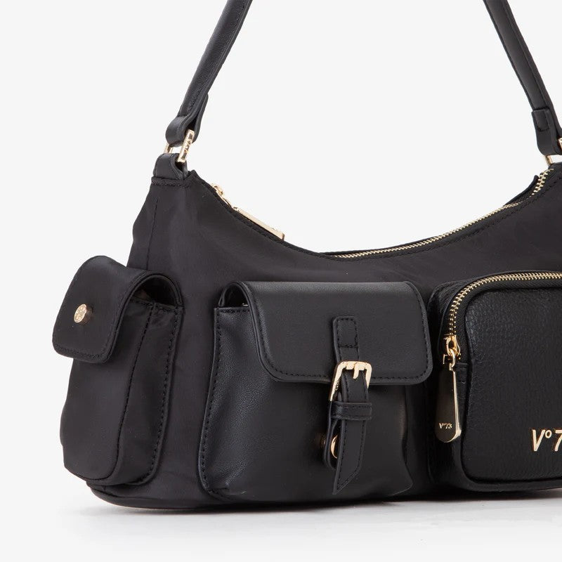 V73 borsa a spalla in ecopelle "Liliana" Nero 73BS9EY02.NERO